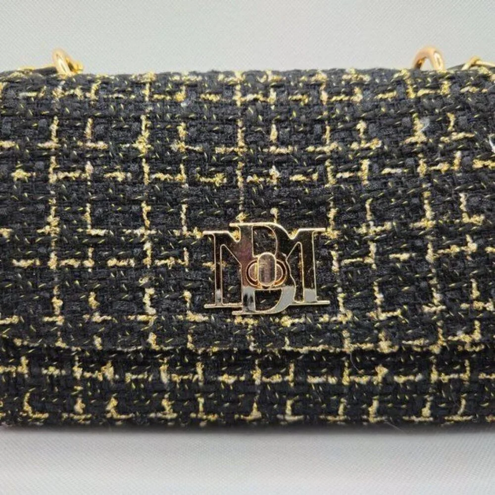 Badgley Mischka Boucle Messenger‎ Crossbody - Black